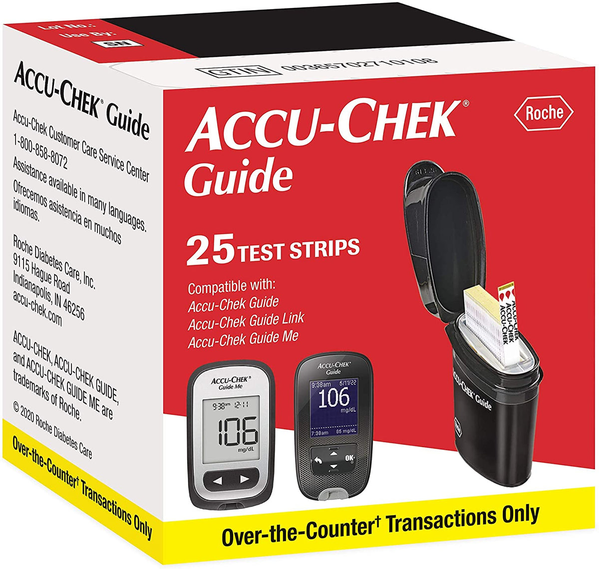 Accu-Chek Guide Test Strips, 25 Count | NDC 65702-0710-10