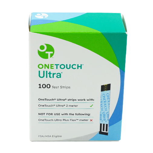 OneTouch Ultra Test Strips, 100 Count | NDC 53885-245-10